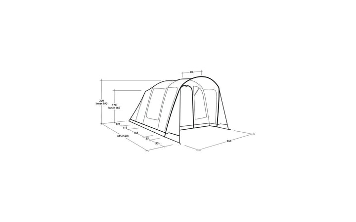 Outwell Monterey 4 Air aufblasbares Familienzelt für 4 Personen - Boatcamper