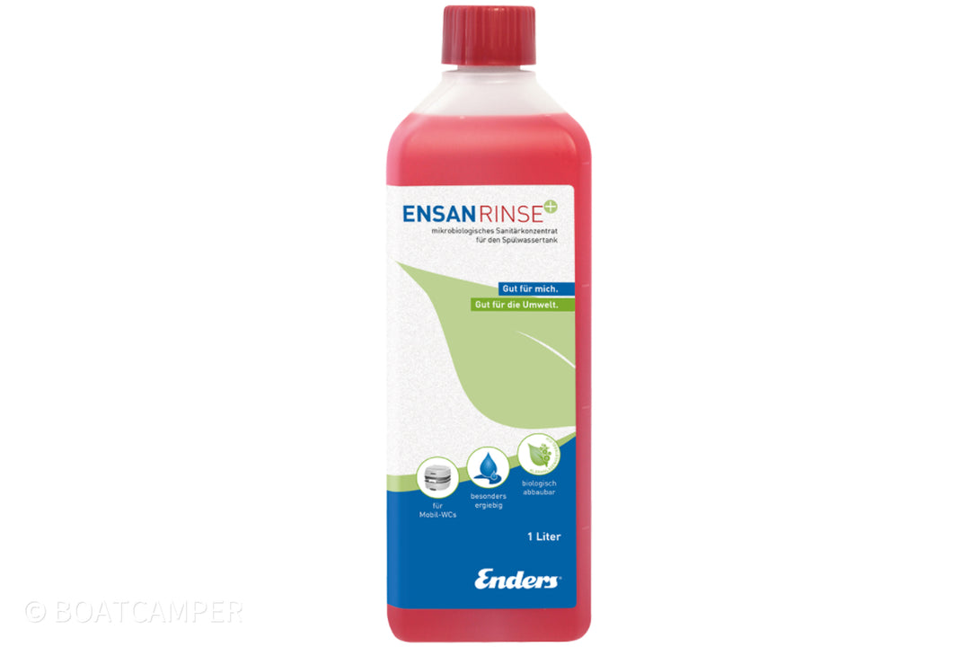 Sanitärflüssigkeit "Ensan Rinse+" 1 Liter  (ausgezeichnet mit dem BLAUEN ENGEL) - Boatcamper